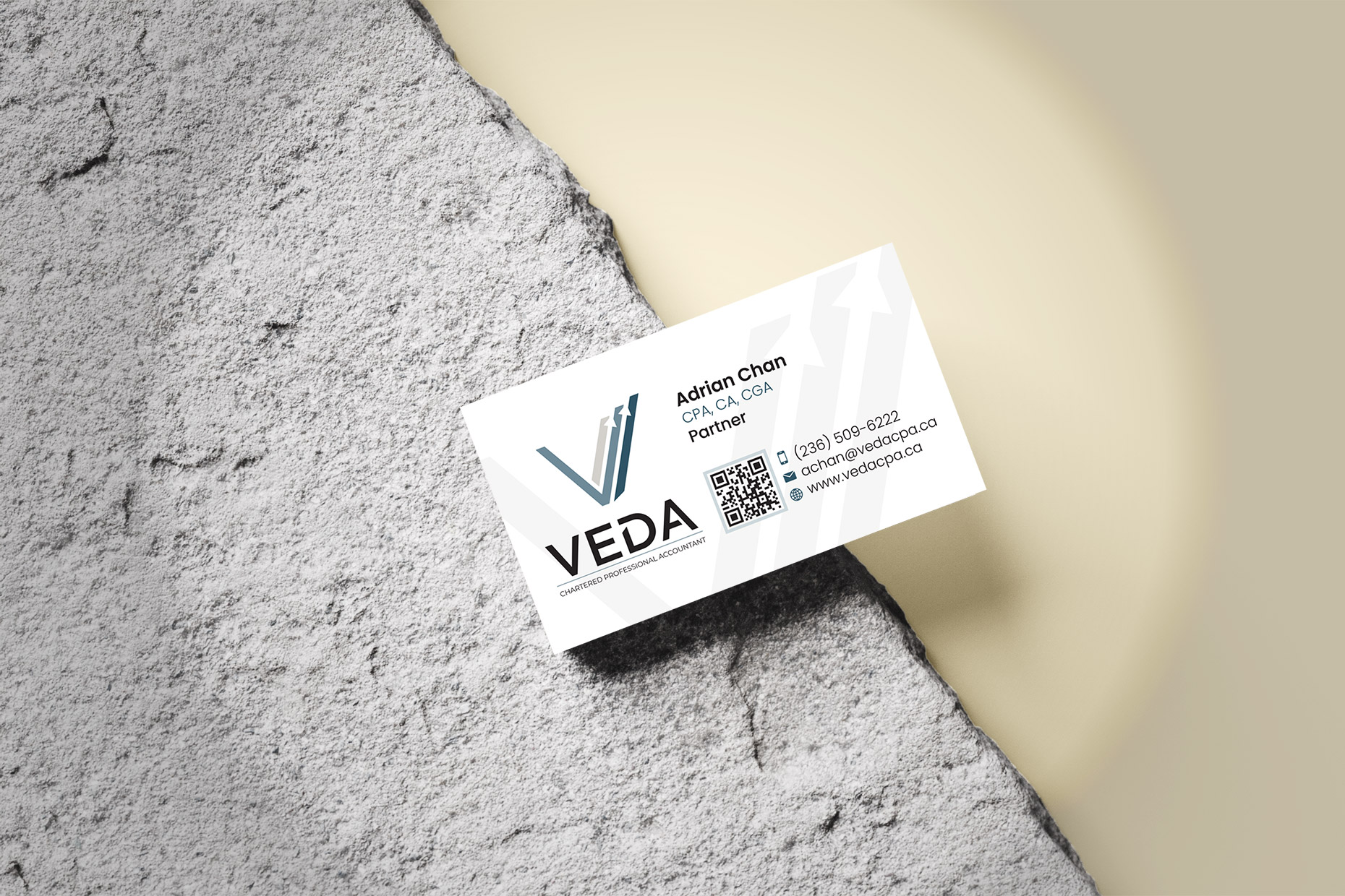 Veda English business cards