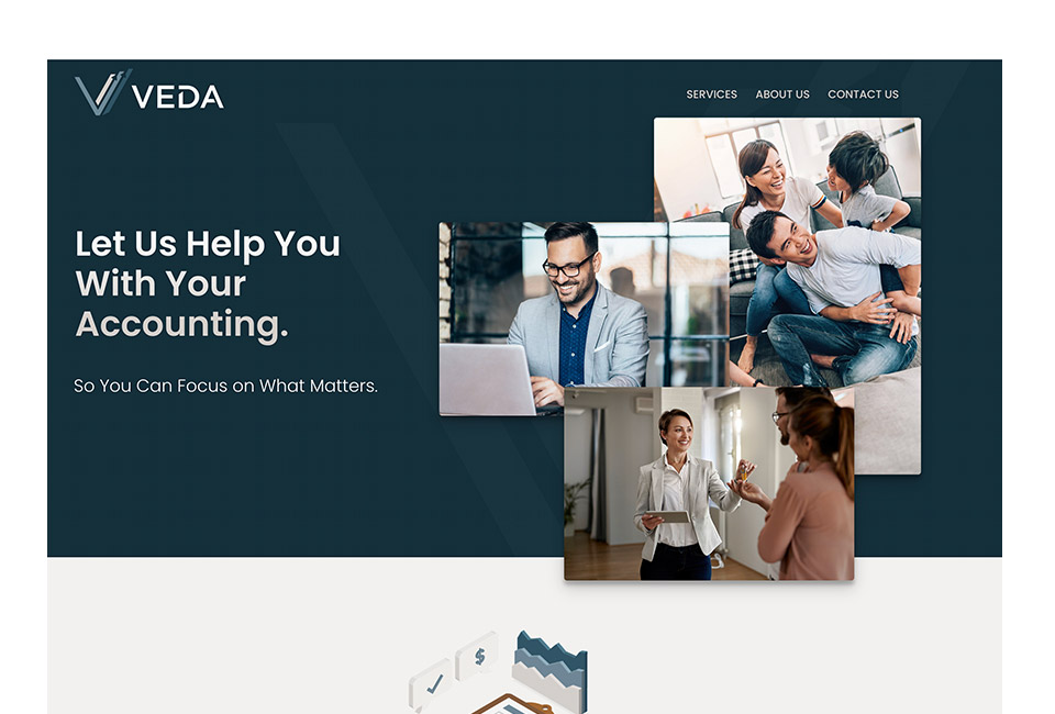 Veda homepage website